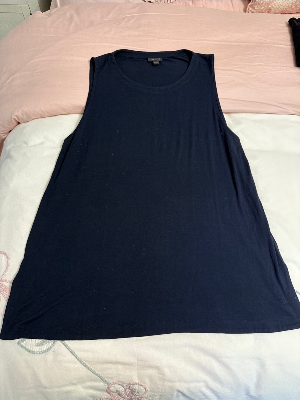 J. Jill Wearever Collection Navy Sleeveless long Tunic Tank